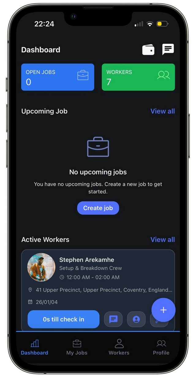 Scheduling and tracking screen